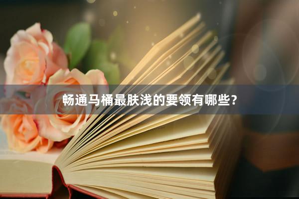 畅通马桶最肤浅的要领有哪些？